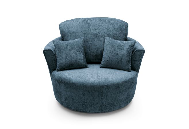Harriet Crushed Chenille Swivel Chair