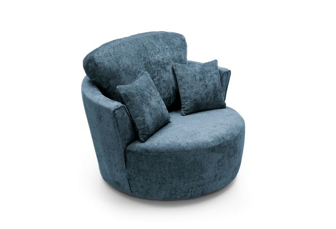 Harriet Crushed Chenille Swivel Chair