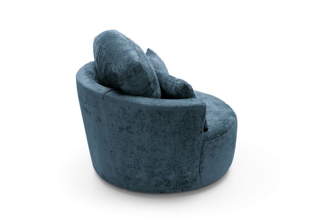 Harriet Crushed Chenille Swivel Chair