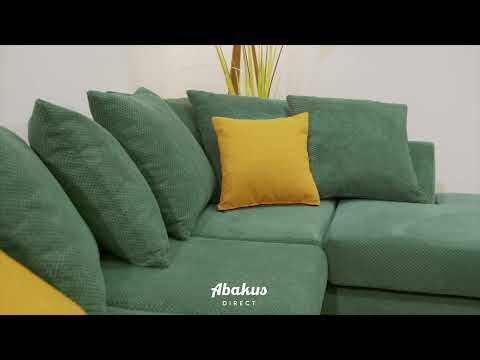Jumbo Cord Corner Sofa Grid-Textured