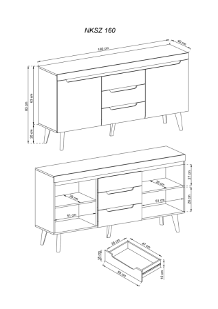 Nordi Sideboard 160cm