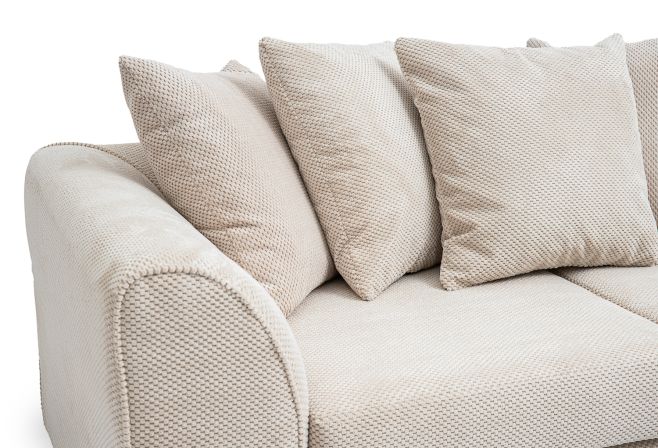 Jumbo Cord 3 Seater Sofa Grid-Textured