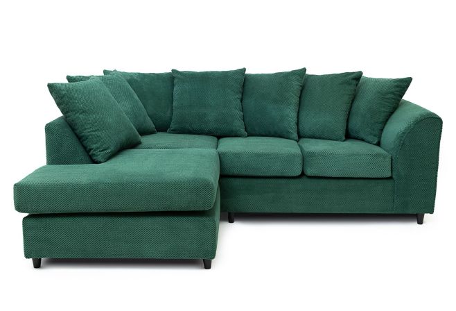 Jumbo Cord Corner Sofa Grid-Textured