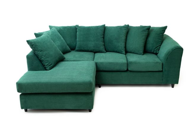 Jumbo Cord Corner Sofa Grid-Textured