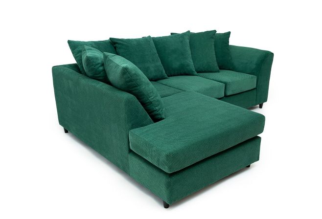Jumbo Cord Corner Sofa Grid-Textured