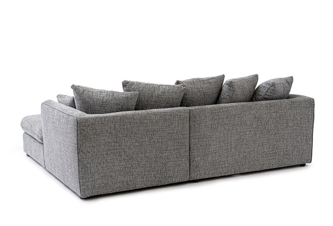 Lucas Textured Stone Grey Corner Sofa