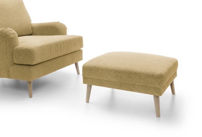 Harper Chenille Square Footstool