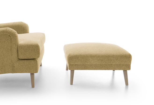 Harper Chenille Square Footstool