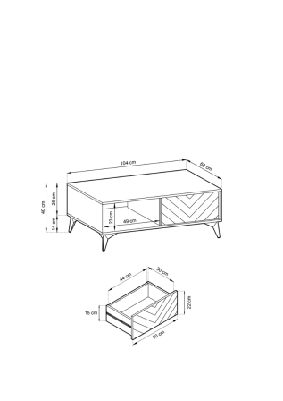 Diamond Coffee Table 104cm