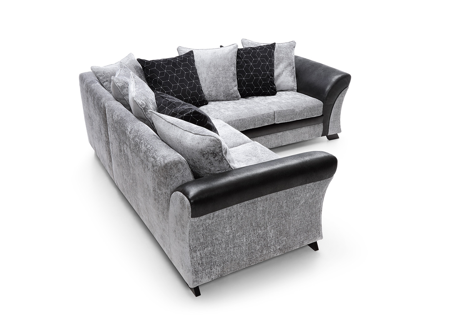 Crushed velvet online corner sofa dfs