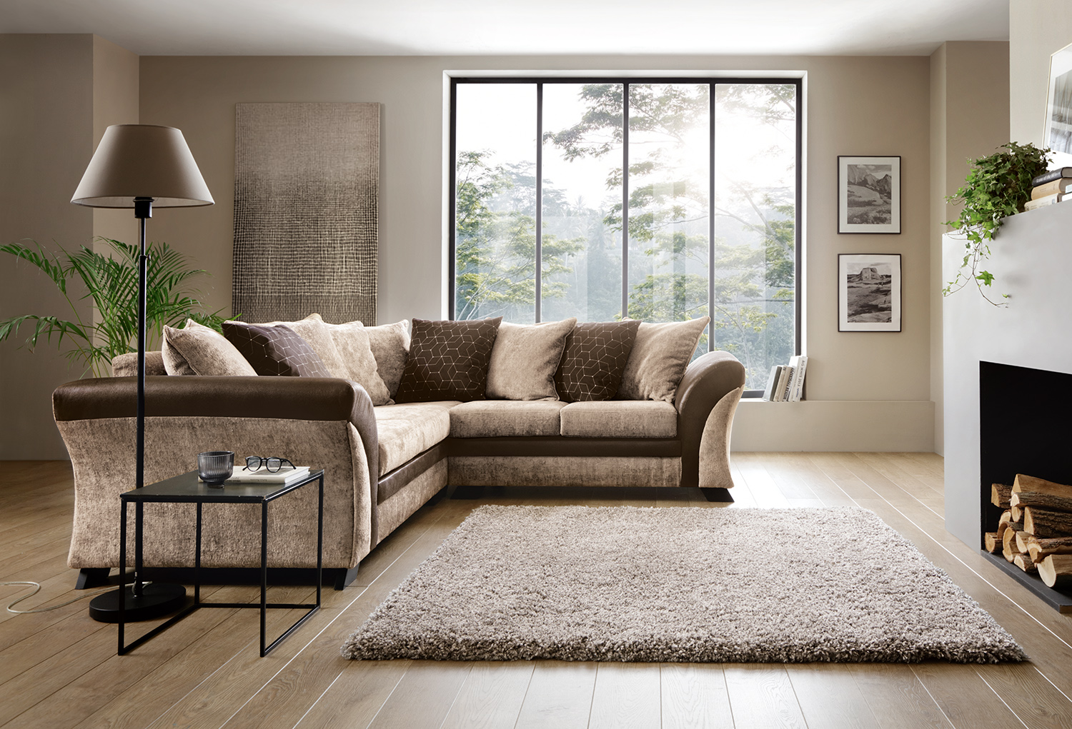 FARROW CRUSHED CHENILLE CORNER SOFA