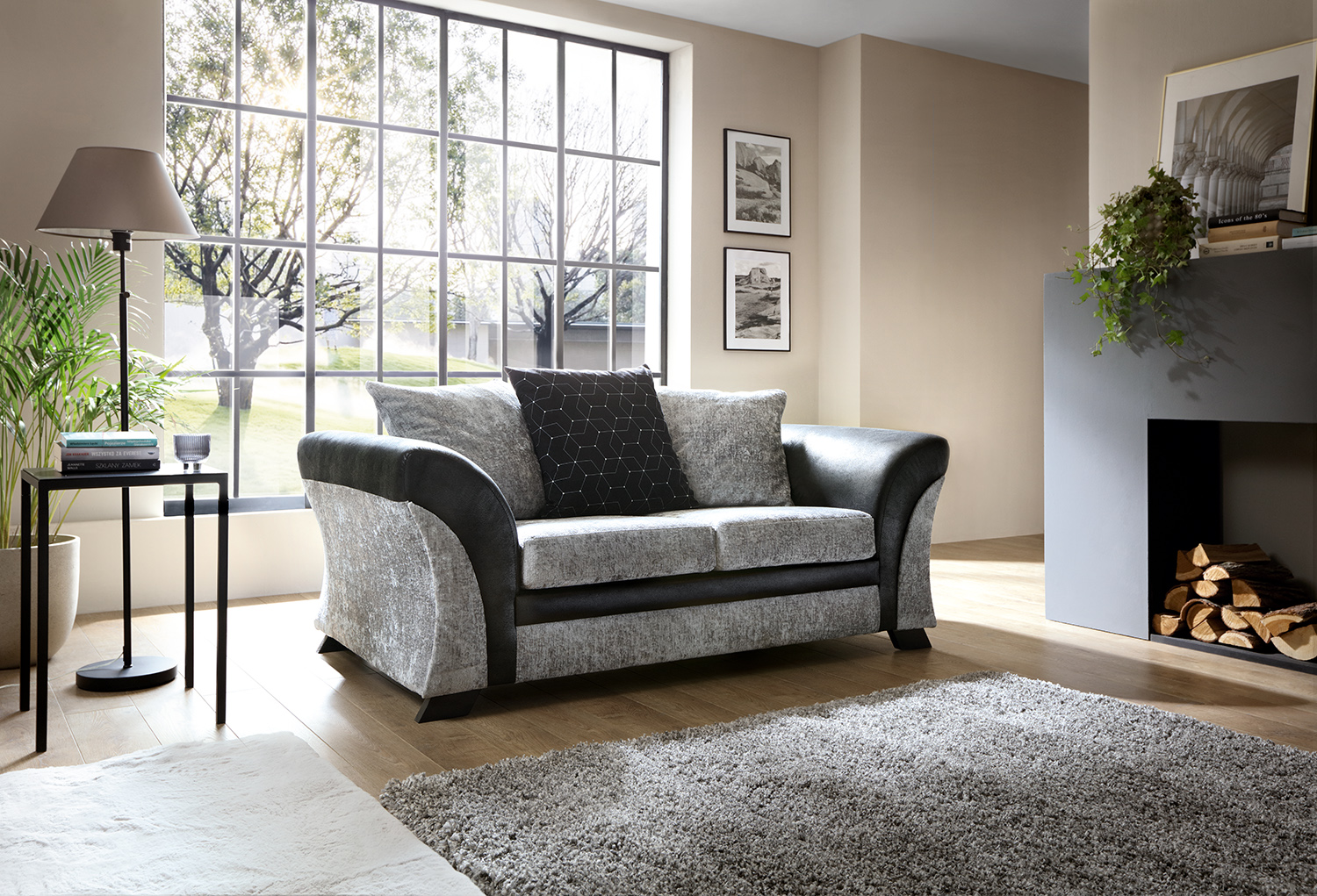 Scs black and store grey sofa