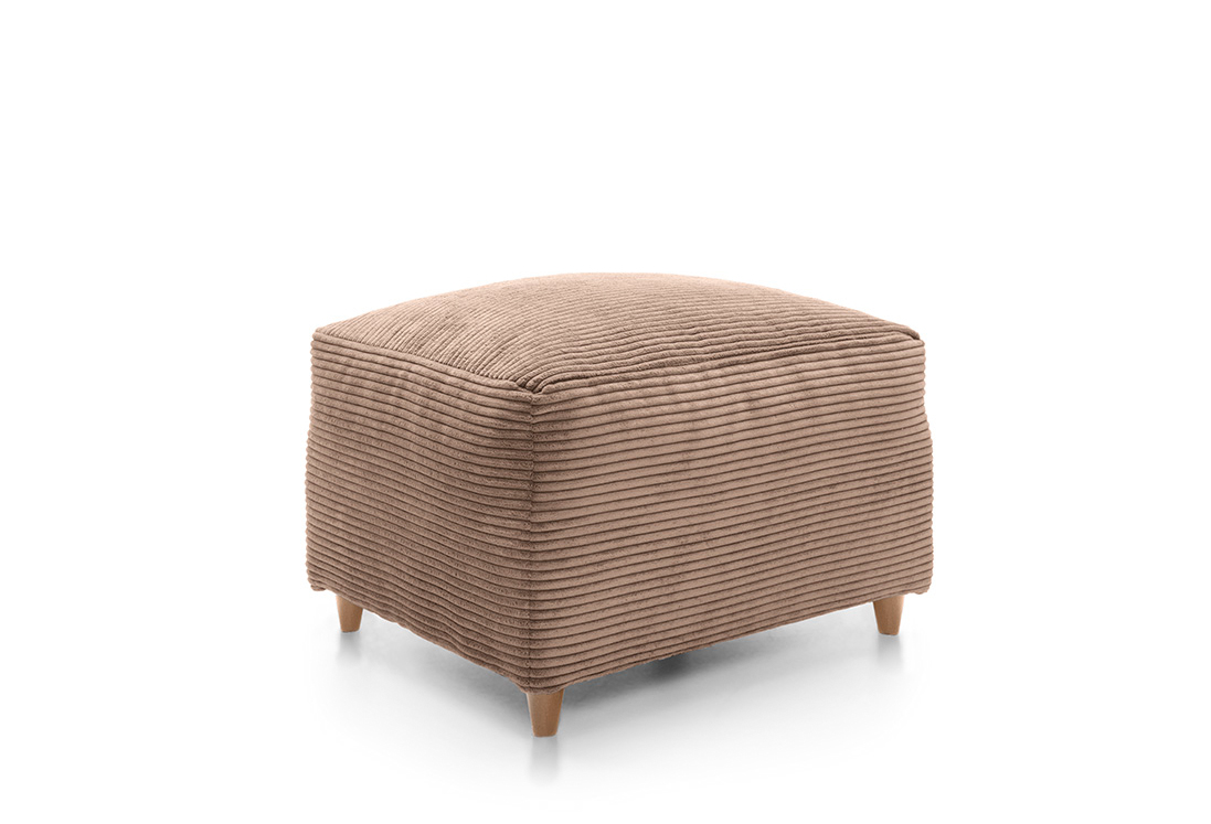 Brown cord deals footstool