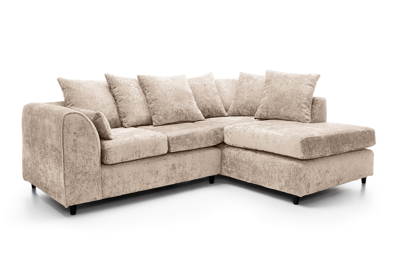 Gold crushed clearance velvet corner sofa