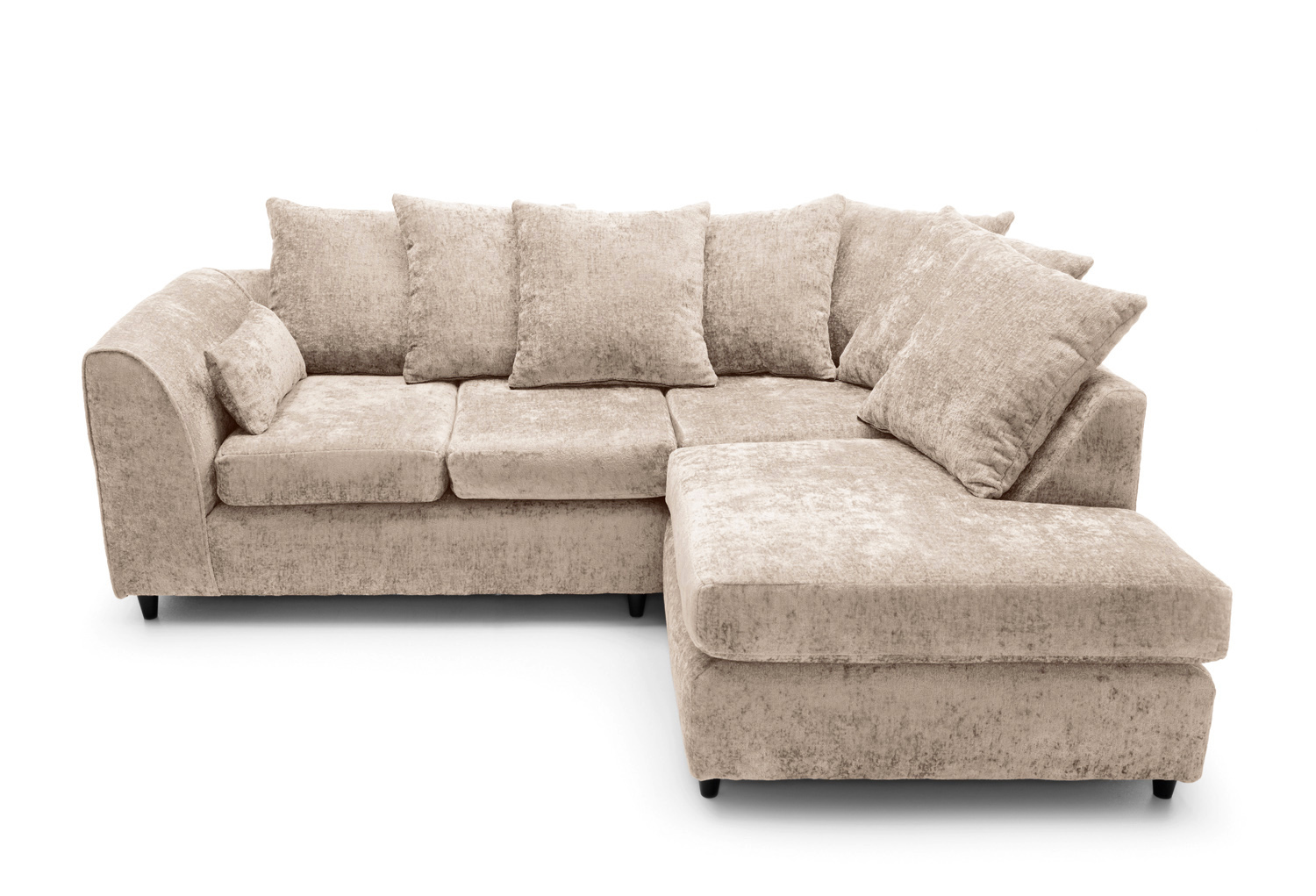 Cream crushed sales velvet corner sofa