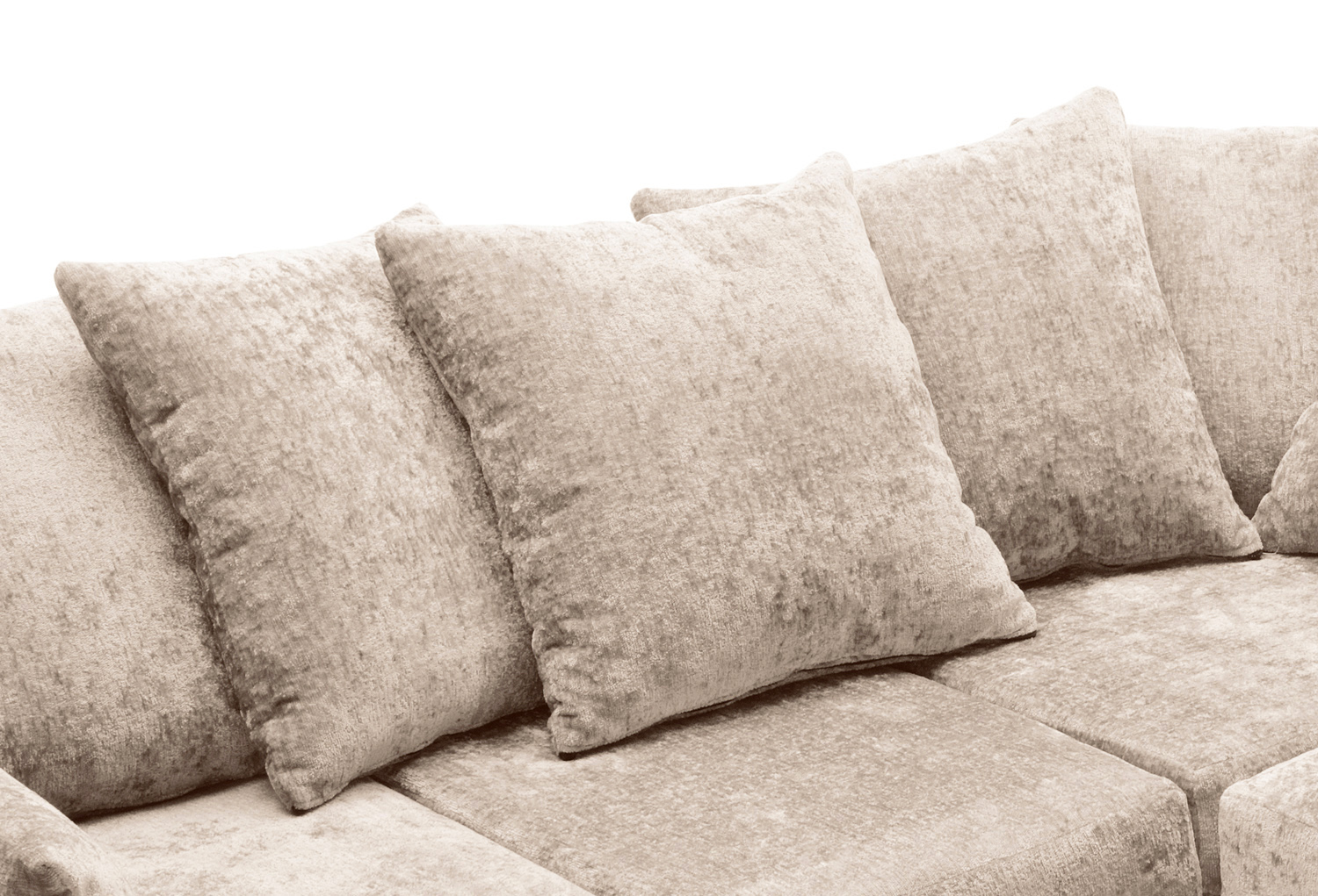 Harriet Crushed Chenille Corner Sofa Abakus Direct