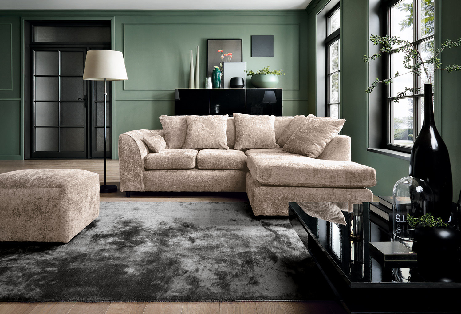 Crushed shop mohair couch