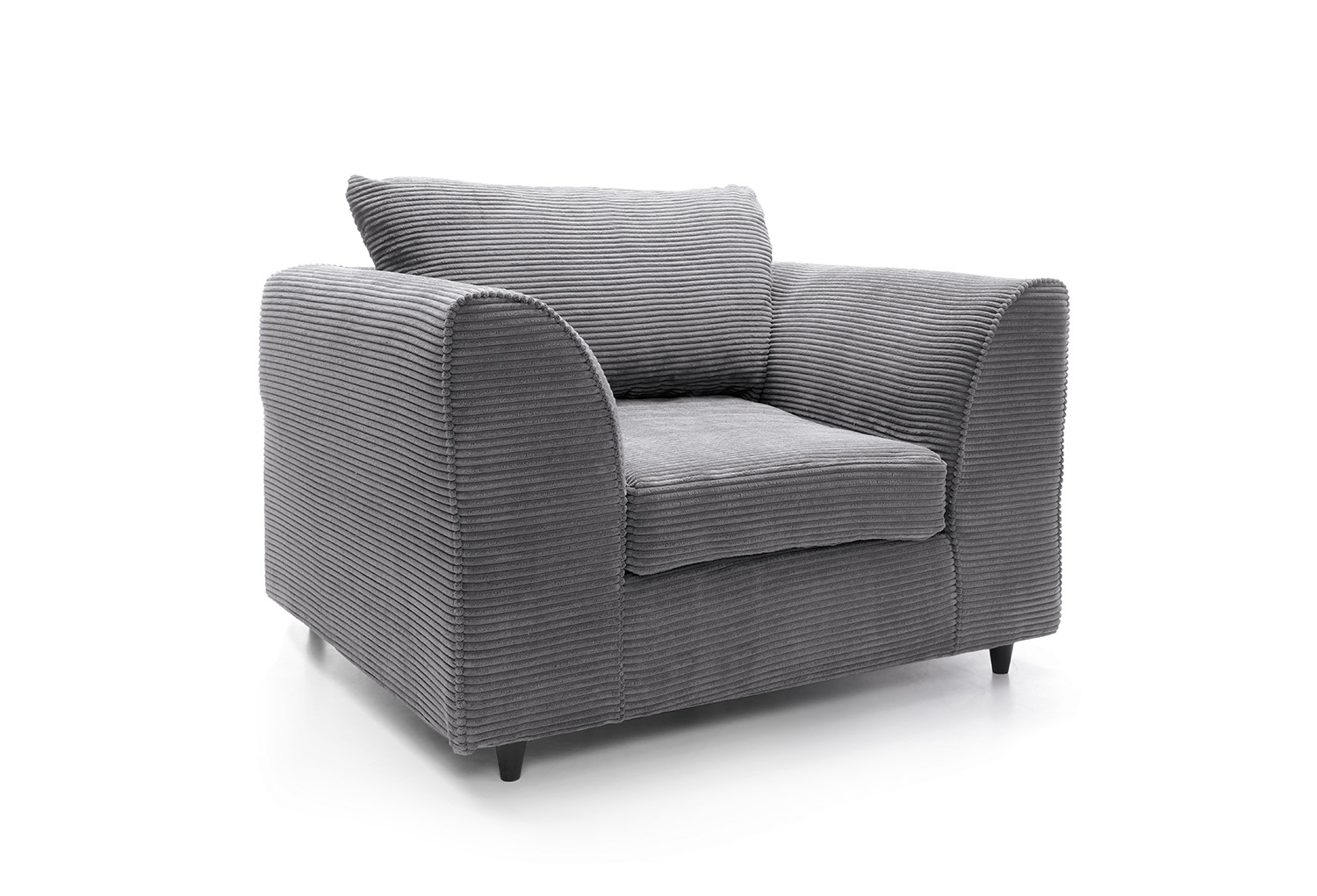 Grey jumbo cord armchair discount