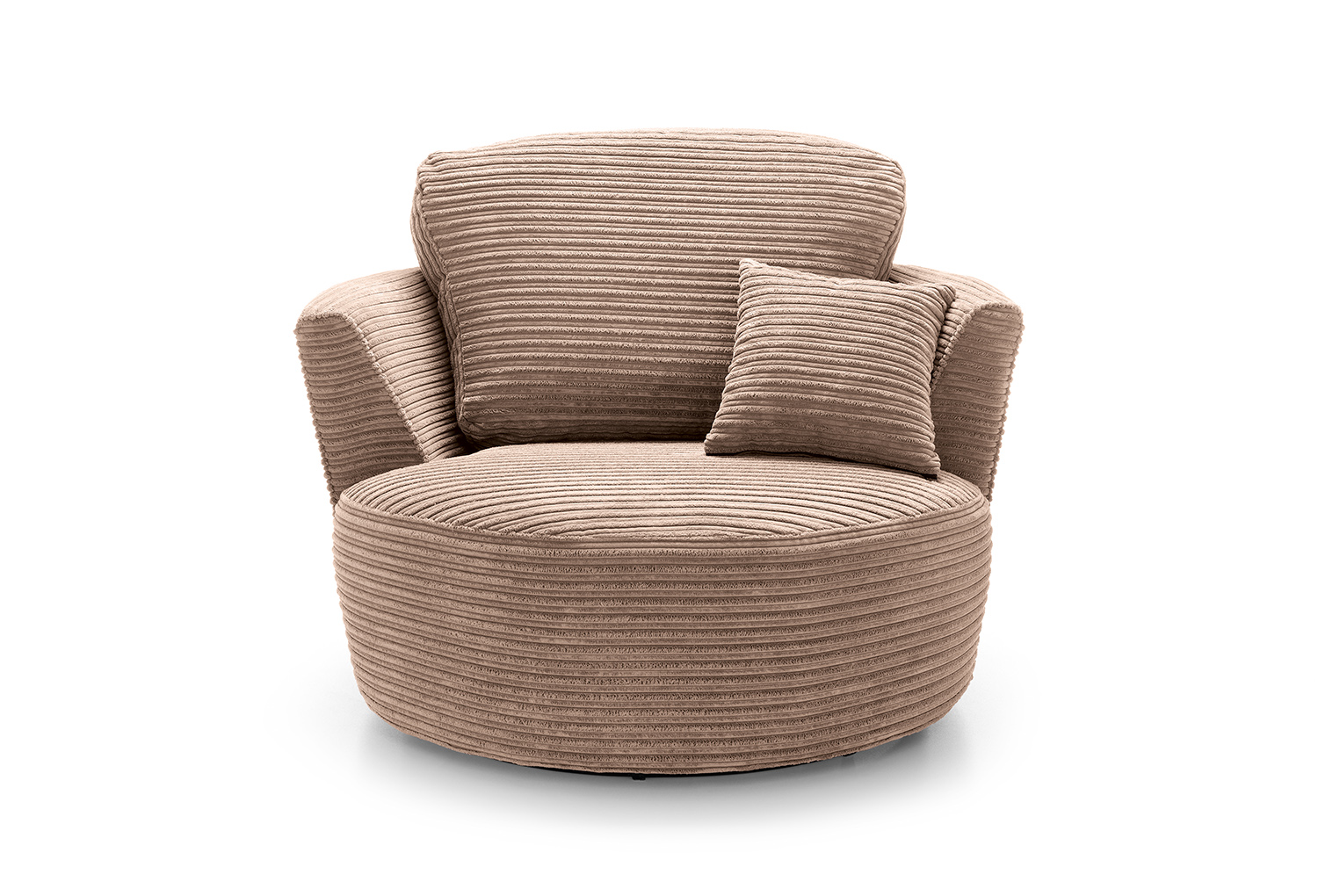 Grey jumbo outlet cord cuddle chair