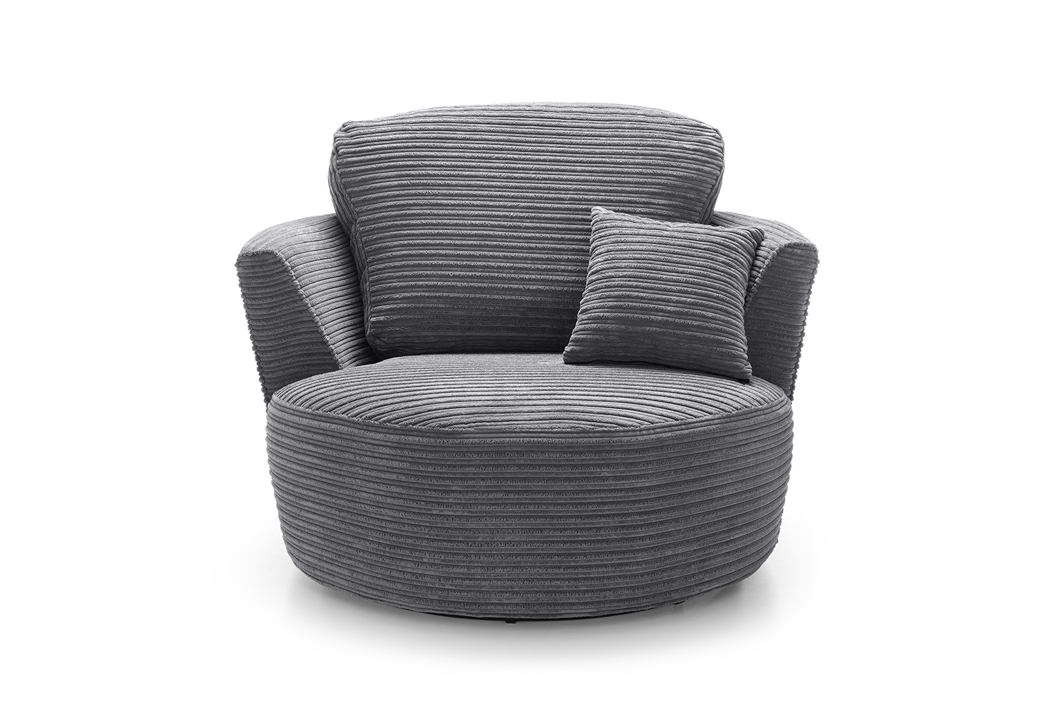 Grey cord outlet swivel chair