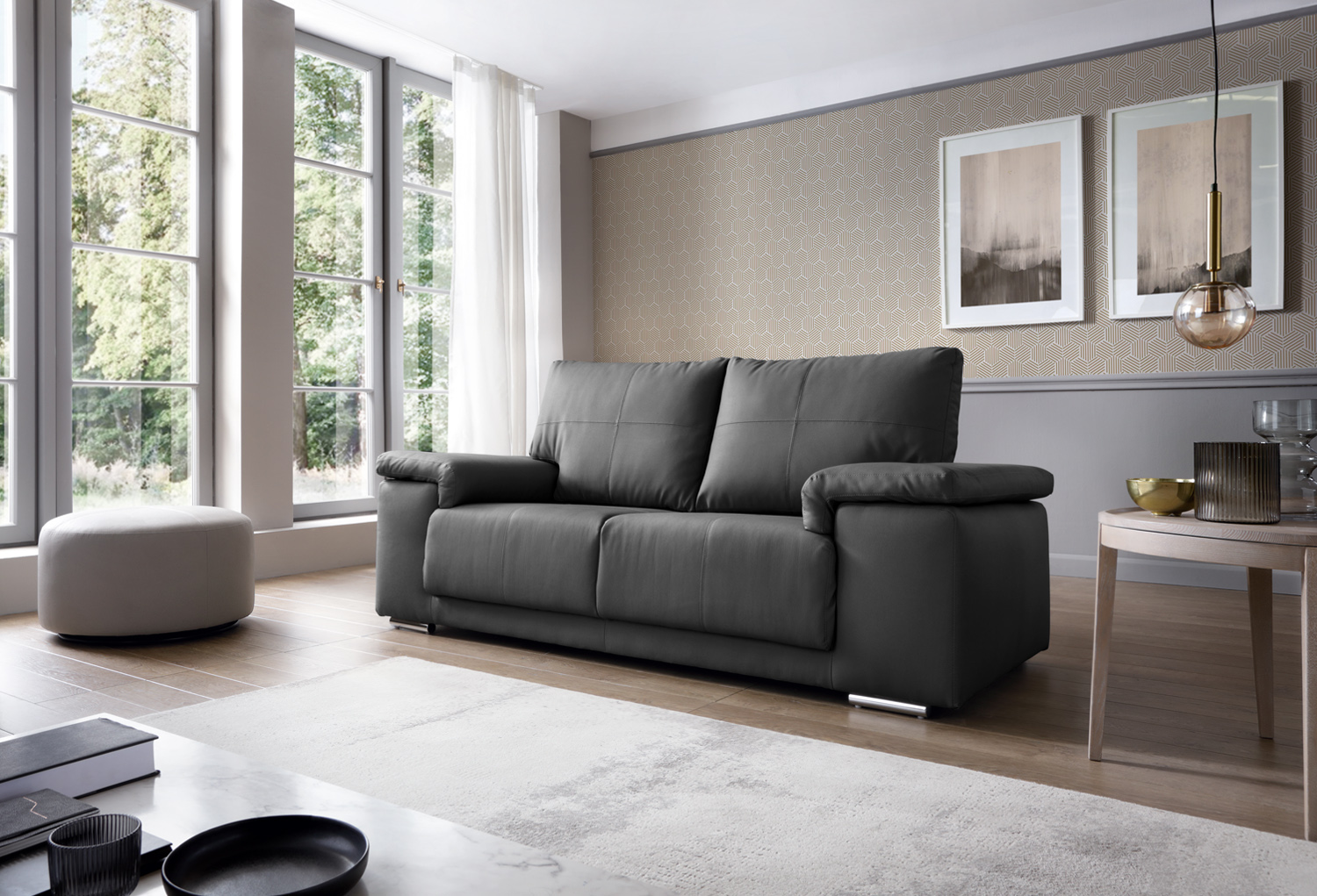 Texas 2 Seater Leather Sofa Abakus Direct