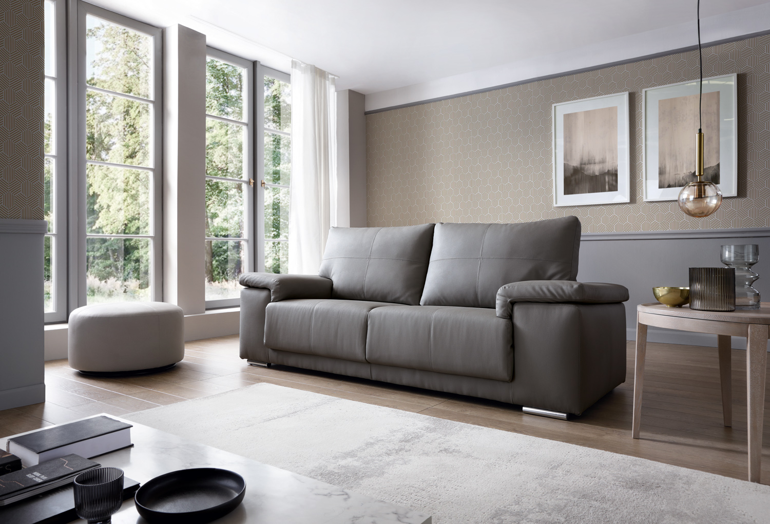 Dark gray 2025 leather couch