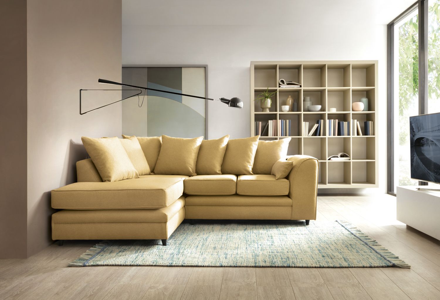 Corner sofa deals mustard