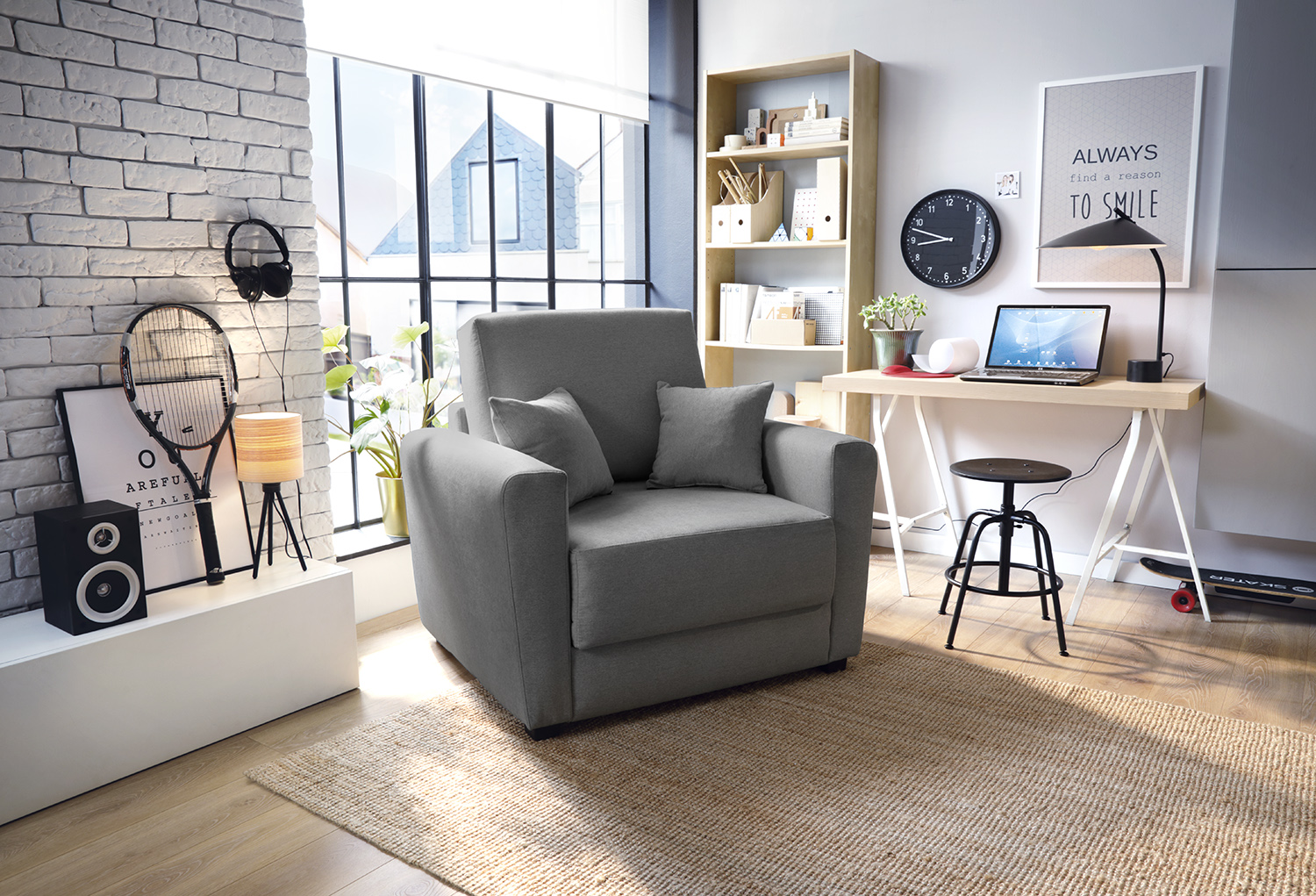 Olly Single Sofa Bed Abakus Direct