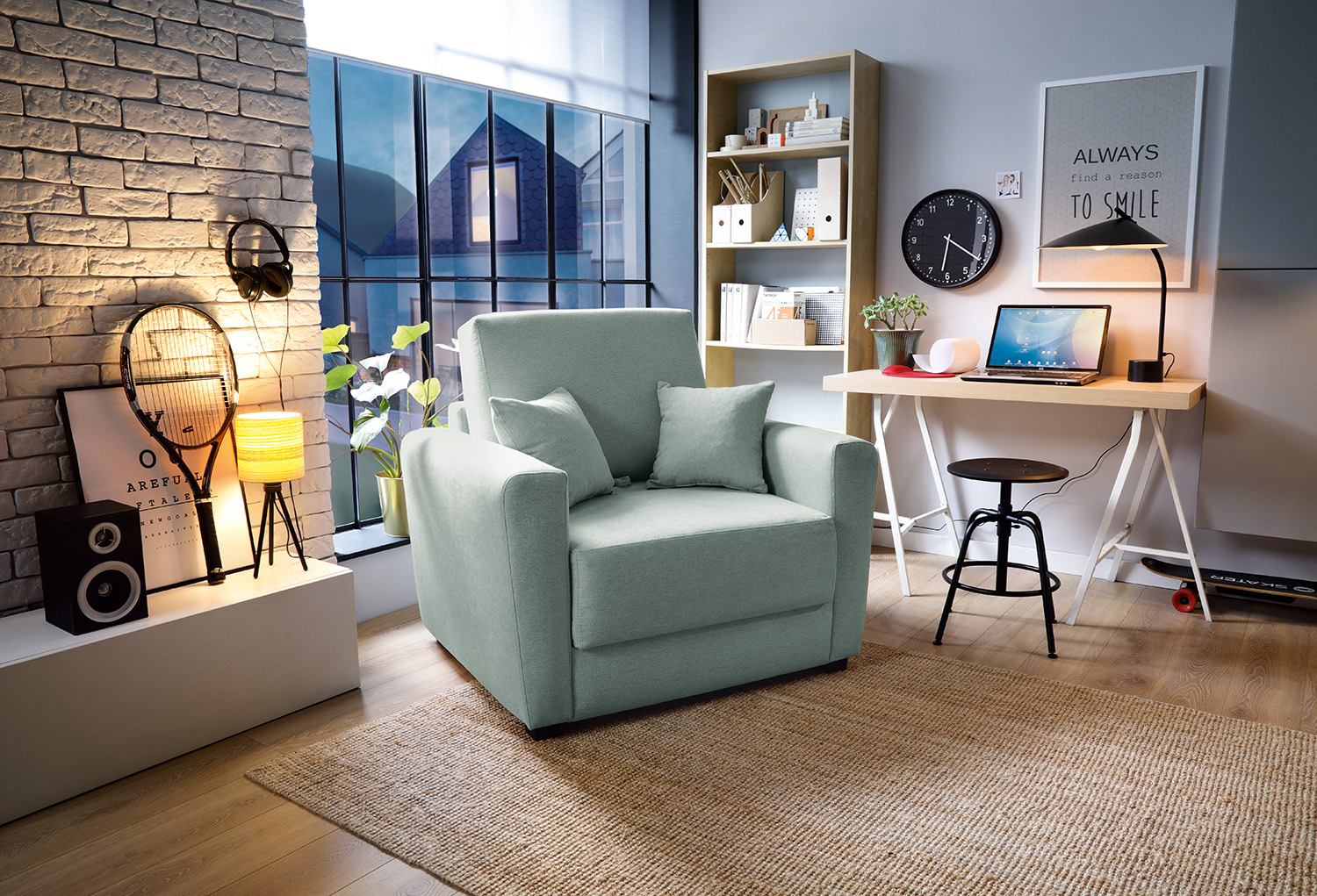 Olly Single Sofa Bed Abakus Direct