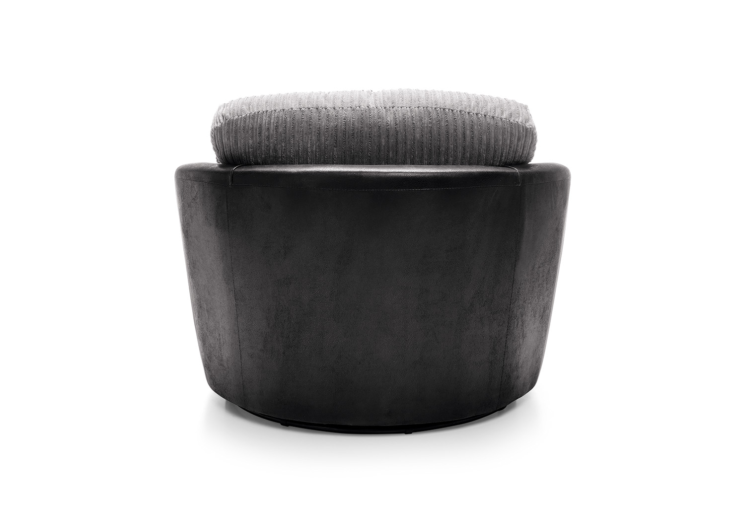 Crescent leather swivel deals chair