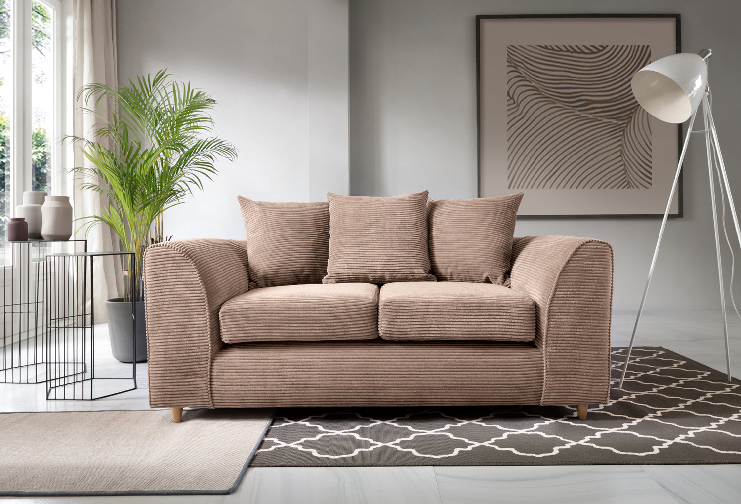 2 seater corduroy hot sale sofa