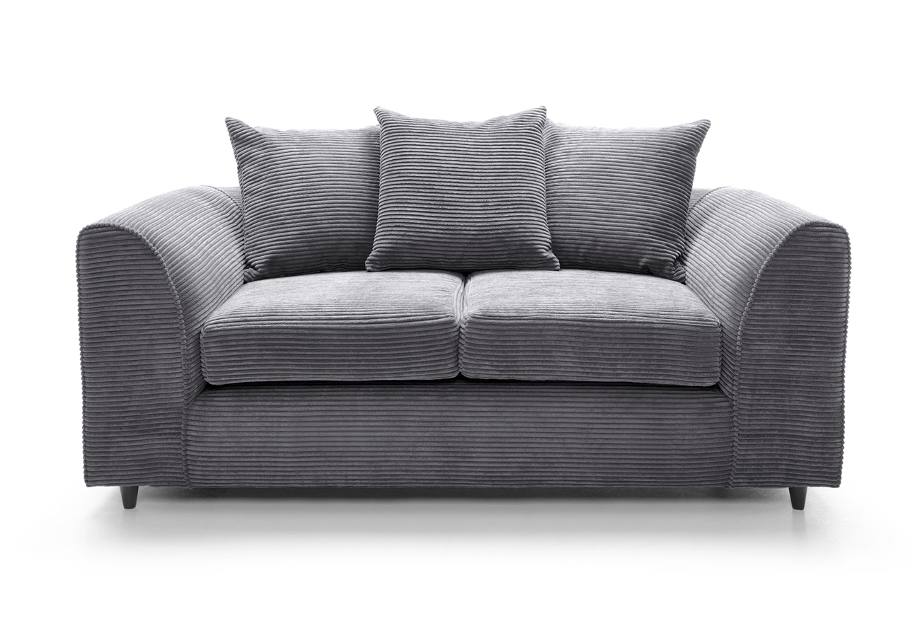 Grey jumbo cord 2 sales seater sofa