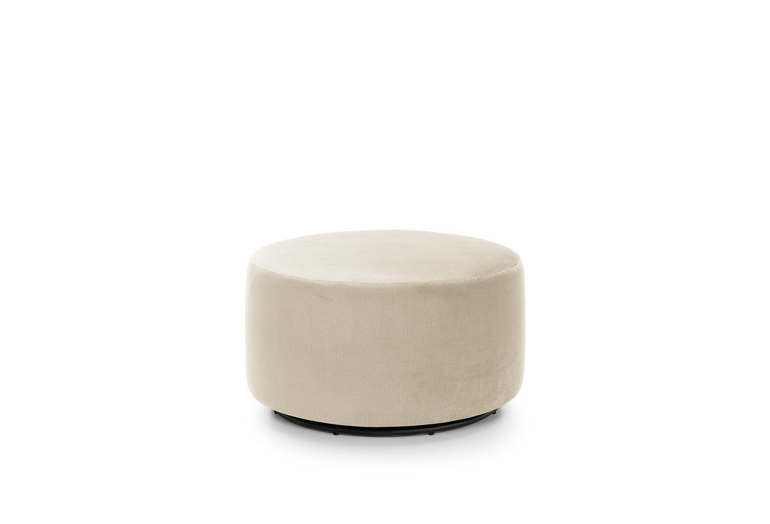 Cream top velvet footstool