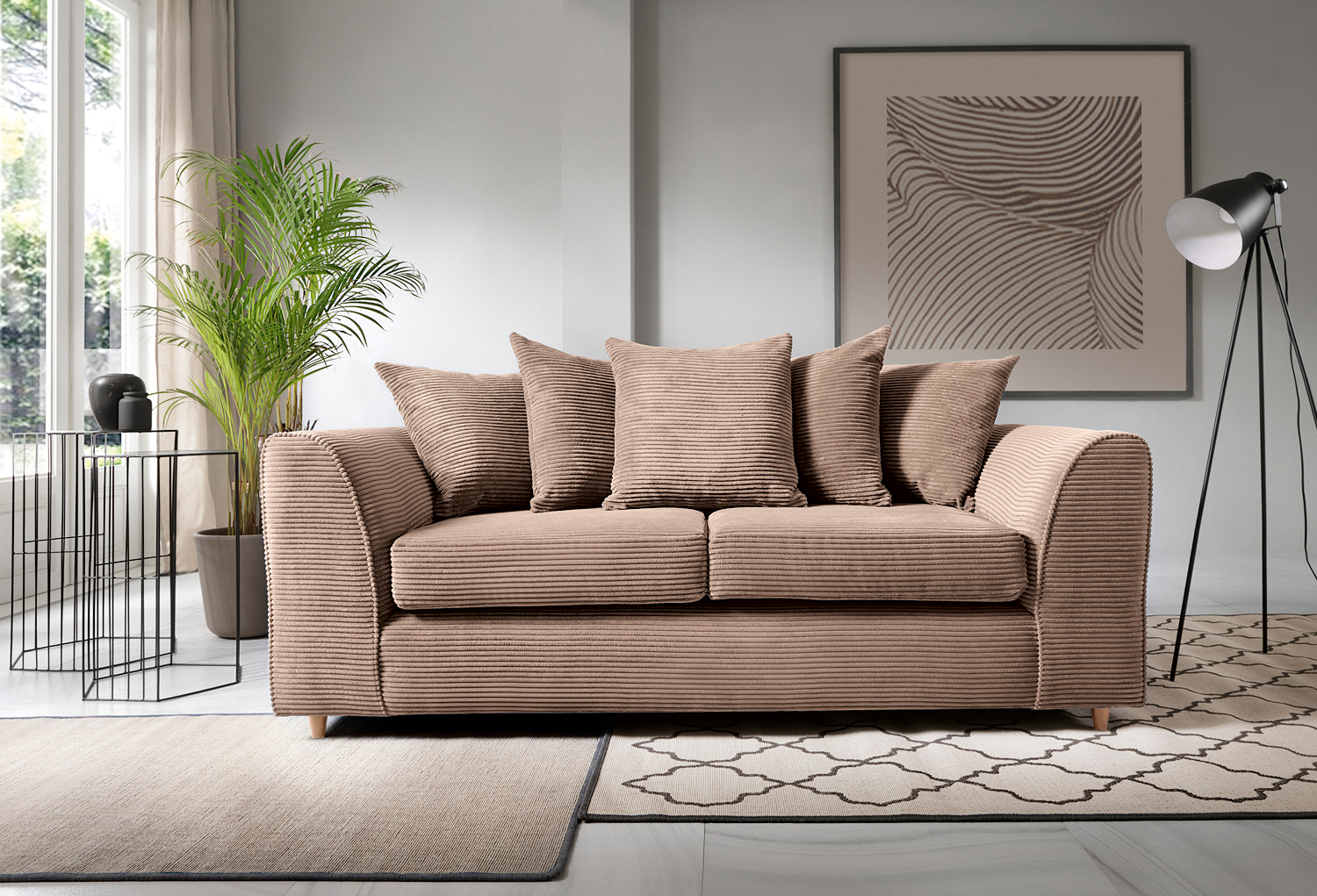 Jumbo cord sofa shop set